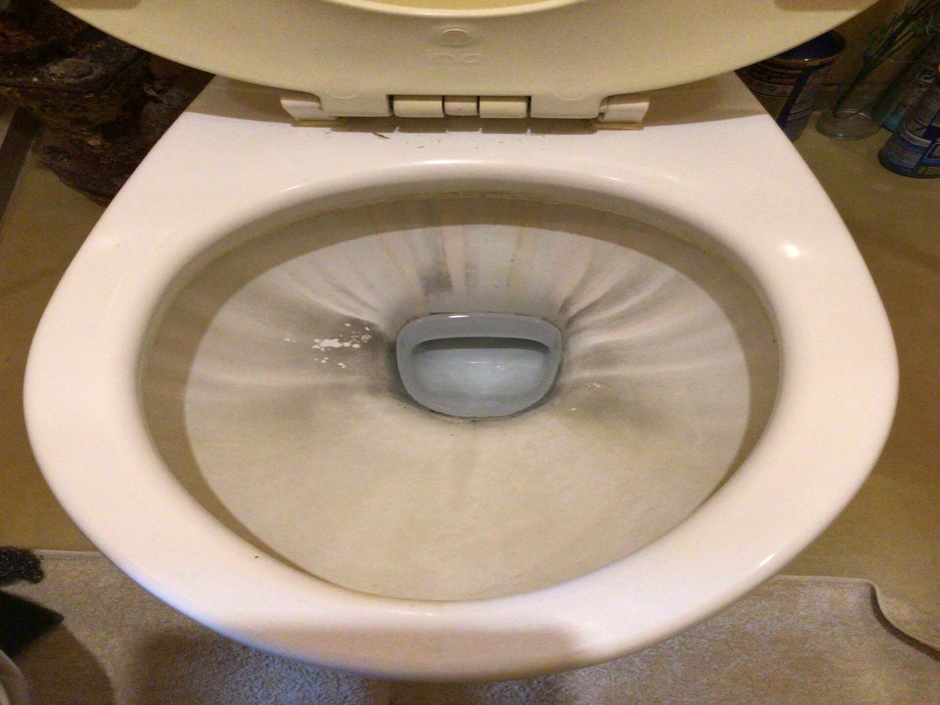 トイレ（陶器）の水アカと尿石のクリーニング